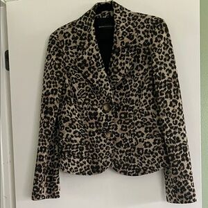 Dana Buchman Leopard Print Blazer - Beige  and Brown